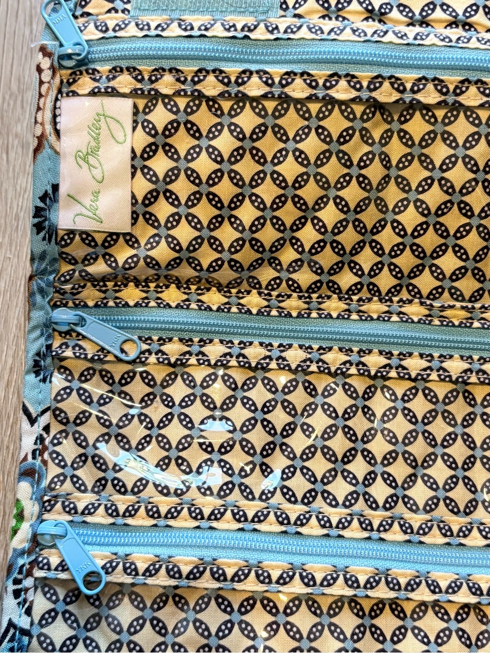 Vera Bradley Quilted Floral Travel Jewelry Organizer - Blue Multi - Picture 6 of 6